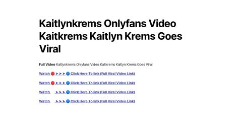 Kaitlyn Krems mega leaks
